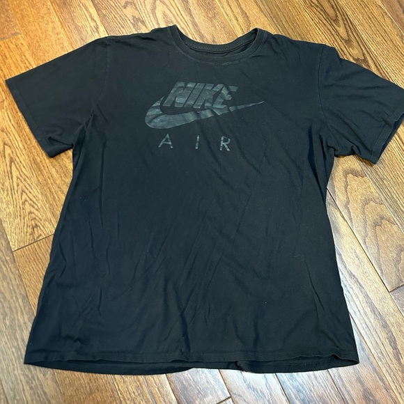 Nike Air Logo Short Sleeve Black Tee Black Logo - size XL - Picture 1 of 8